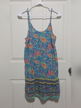Multicoloured floral dress with adjustable straps